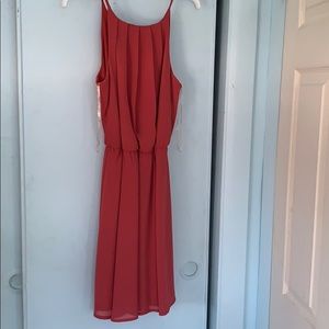 Francesca’s pink halter dress